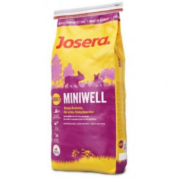10кг Корм Josera Miniwell (Adult Mini/Sensitive 27/16) для взрослых собак мелких пород с мясом Птицы и Рисом