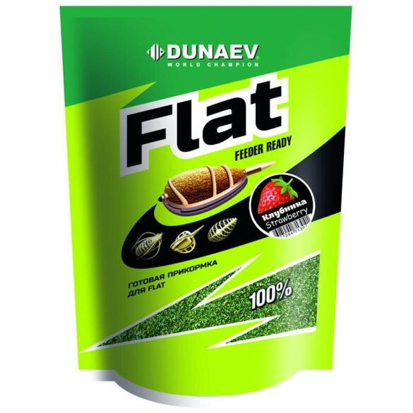 1кг Прикормка Dunaev Flat Feeder Ready Клубника