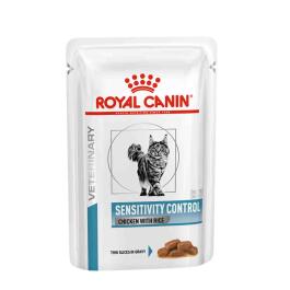 85гр Влажный корм ROYAL CANIN Sensitive Control диета для взрослых кошек с чувствительным пищеварением, с курицей и рисом,в соусе (пауч)