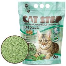 Наполнитель комкующийся соевый Cat Step Tofu Green Tea 6л
