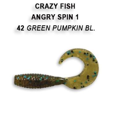 Резина Crazy Fish Angry Spin 1'' №42, Кальмар, 8шт
