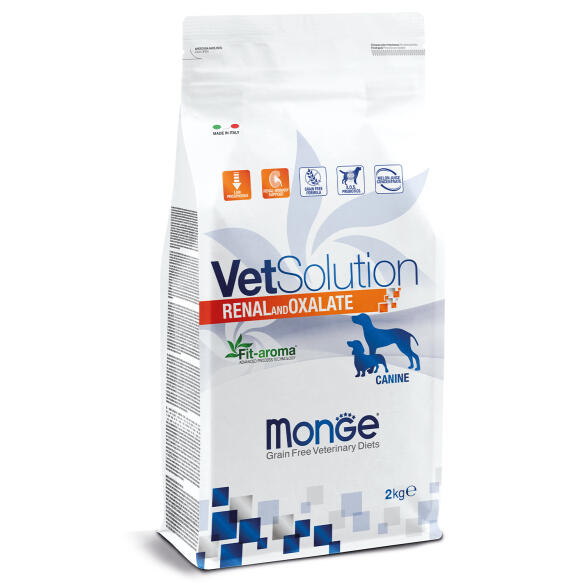 2кг Корм Monge VetSolution Dog Renal and Oxalate Вет. диета для собак  с почечной недостаточностью и для профилактики МКБ оксалатного типа