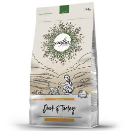 1,4кг Корм Craftia Harmona Sterilised Cat беззерновой для стерилизованных кошек из Утки и индейки