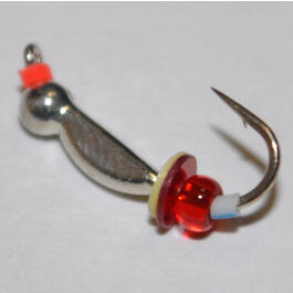 Мормышка вольфрамовая с ушком ""Оса"" 2,5мм, серебро, 0,35гр с бисером