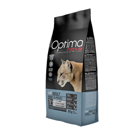 Корм в развес Optima Nova Cat Adult для взрослых кошек, Кролик с картофелем, 1кг