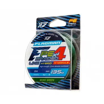 Плетеный шнур  FLAGMAN PE Hybrid F4 0,19мм 135м