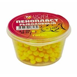 Пенопласт Lion Baits Горох Желтый, 4-7мм 50мл