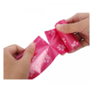 Пакеты "Poop Bags" для выгула собак, розовые, 15шт/рулон