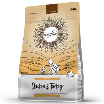 640гр Корм Craftia Natura Puppy Mini для щенков миниатюрных и мелких пород из Курицы и индейки