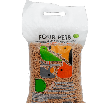 Наполнитель древесный Four Pets 2,5кг, 7л