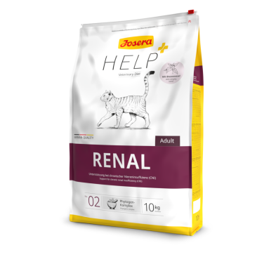 10кг Корм Josera Нelp Renal Cat (26,8/20,2) для взрослых кошек с хронической болезнью почек