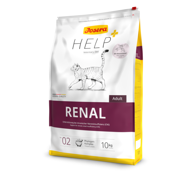 10кг Корм Josera Нelp Renal Cat (26,8/20,2) для взрослых кошек с хронической болезнью почек