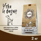 2кг Корм Craftia Natura Adult Medium&Large для взрослых собак средних и крупных пород из утки с фазаном