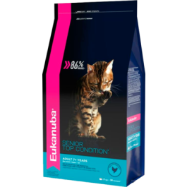 0,4кг Корм Eukanuba CAT Senior Top Condition  для котов старше 7 лет с Курицей