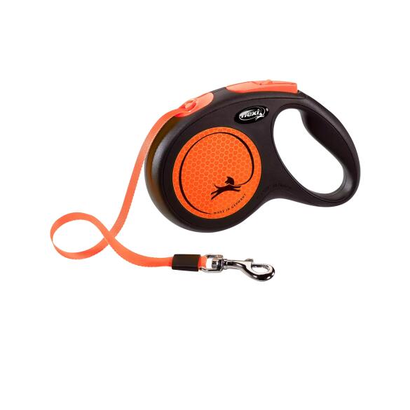 Рулетка Flexi Neon M 5м оранжевая