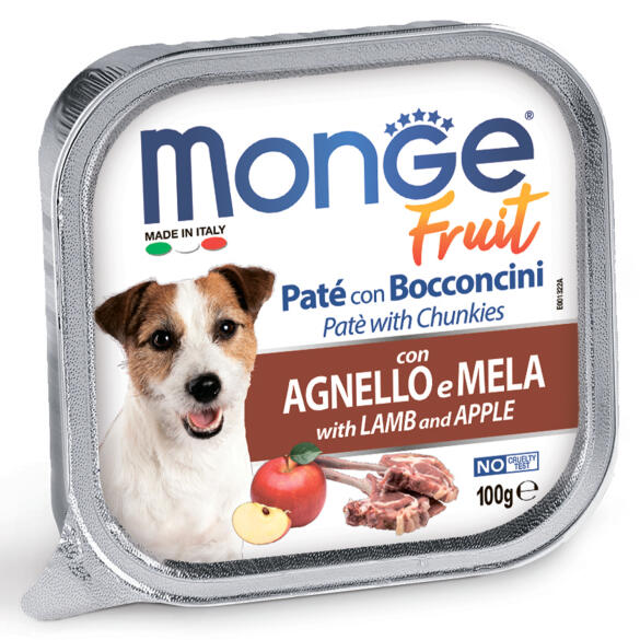 100гр Влажный корм Monge Dog FRUIT Lamb/Apple для собак из Ягненка с яблоком