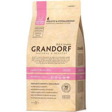 2кг Корм GRANDORF CAT Lamb&Turkey KITTEN низкозерновой для котят Ягнёнок с индейкой