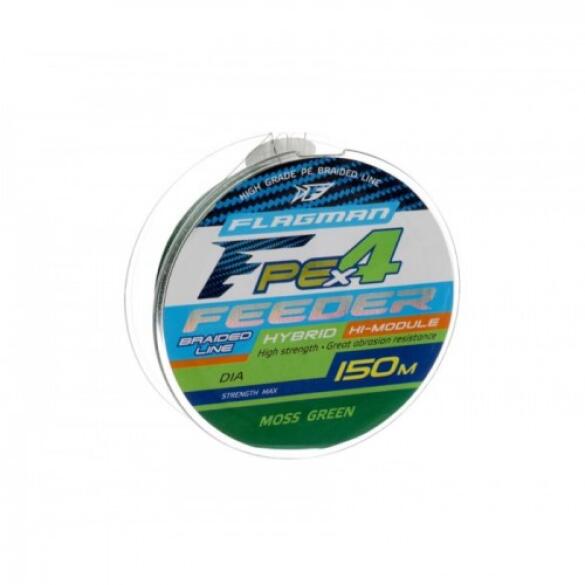 Плетеный шнур FLAGMAN PE Hybrid F4 0,19 мм 150м, Moss Green  Max 10.5кг