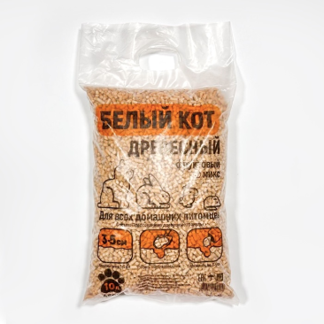 Наполнитель древесный "Белый кот" Фруктовый микс, 10л