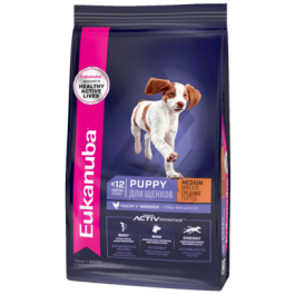 Корм в развес Eukanuba DOG Puppy Medium Breed для щенков средних пород от 1 мес с птицей, 1кг