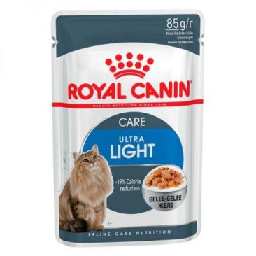 85гр Влажный корм ROYAL CANIN Light Weight Care in Jelly для взрослых кошек, склонных к полноте, в желе (пауч)