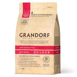 0,4кг Корм GRANDORF CAT Lamb&Rice INDOOR низкозерновой для взрослых кошек с ягнёнком и индейкой