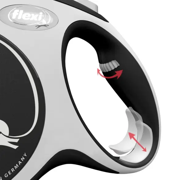 Рулетка FLEXI New Comfort L 60кг 5м шлея, черный