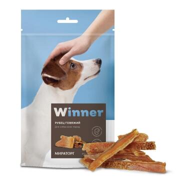 Лакомство Winner сушеное для собак всех пород Рубец говяжий, 60гр
