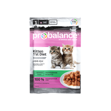 85гр Корм ProBalance 1'st Diet для котят с Кроликом в желе