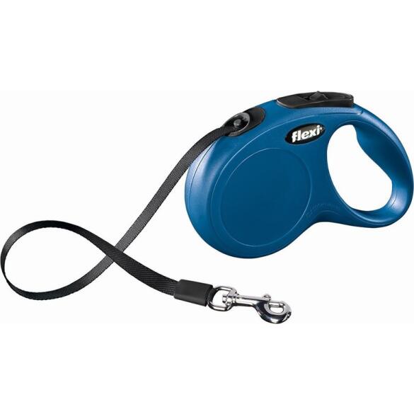 Рулетка FLEXI New Classic M 25кг 5м шлея, синий