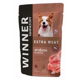 85гр Влажный корм Мираторг Extra Meat для взрослых собак, соус с Ягнёнком