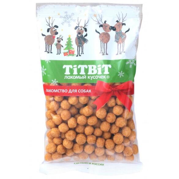 95г Лакомство TitBit для собак Шарики с сыром (новогодняя коллекция)