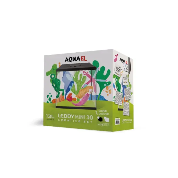 Аквариум AQUAEL LEDDY MINI 30, 13л, 28*15*30см белый (фильтр в комплекте)