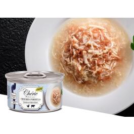 80гр Консервы Pettric Cherie Chicken Formula для кошек, Рубленная курица с говядиной в подливе