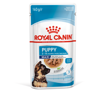 140гр Влажный корм ROYAL CANIN Maxi Puppy для крупных щенков до 15 месяцев, в соусе (пауч)