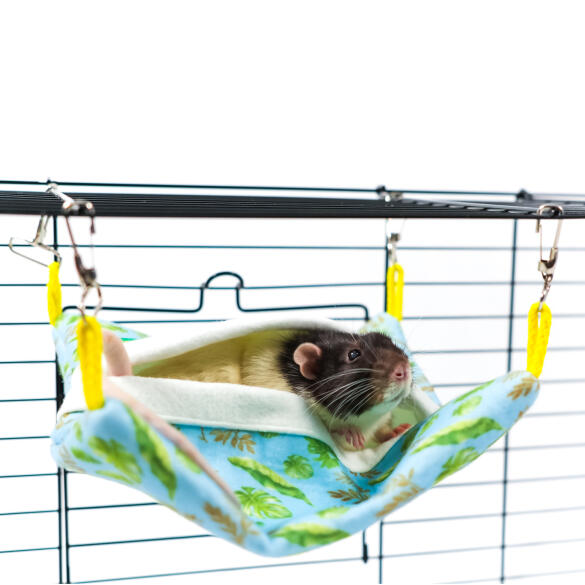 Гамак подвесной из фетра Bambini Pets "Квадратный спальный мешок" для грызунов и хорьков, 25*25см