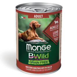 400гр Консервы Monge Dog BWild Grain Free Adult Lamb/Pumpkin&Zucchini для взрослых собак с Ягненком, тыквой и цукини