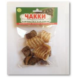 Лакомство Чакки Микс (легкое+трахея) говяжьи для собак, 50г