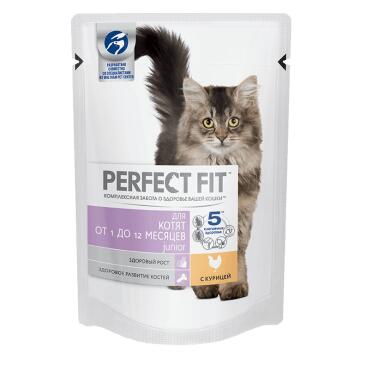 75гр Корм для котят Perfect Fit Курица в соусе