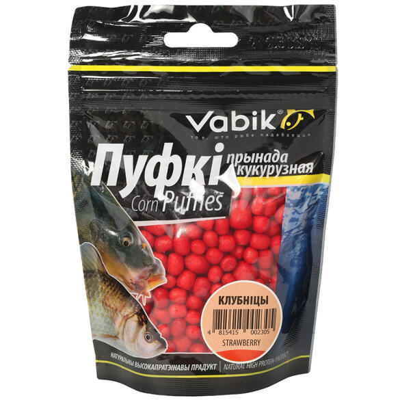 Приманка VABIK CORN PUFFIES Клубника, 20г
