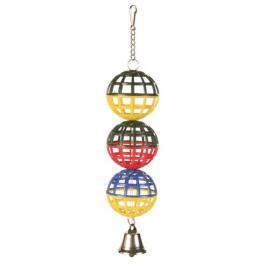 Игрушка TRIXIE для птиц ""3 шарика с колокольчиком"" 16см