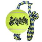 Игрушка KONG Toy Dog SqueakAir Ball для собак мяч с веревкой и пищалкой, 6см