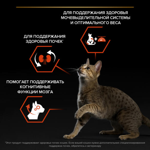 3кг Корм PRO PLAN Sterilised Vital Functions Adult для стерилизованных кошек, поддержания функций почек, мозга и иммунитета с Лососем