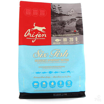 Корм в развес Orijen Dog Six Fish (85/15) беззерновой гипоаллергенный для взрослых собак и щенков всех пород с Рыбой, 1кг