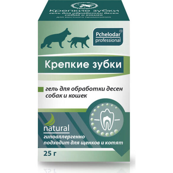 Гель Pchelodar "Крепкие зубки" для обработки десен собак и кошек, 25гр