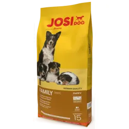 15кг Корм JosiDog Family (Reproduction/puppy 29/17) для беременных и кормящих сук и прикорма щенков с домашней Птицей, Рисом и Кукурузой