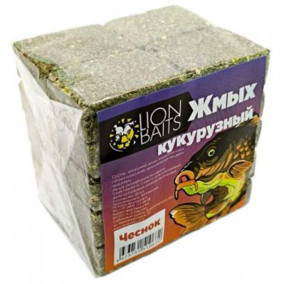 Жмых кукурузный Lion Baits макуха "Чеснок", 20шт