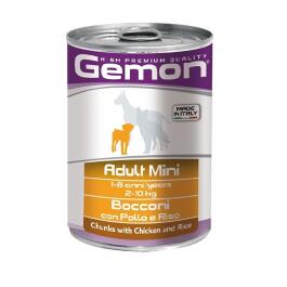 415гр Gemon Dog Adult Mini Chicken/Turkey для собак мелких пород кусочки с Цыпленком и индейкой