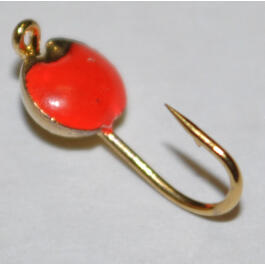 Мормышка вольфрамовая с ушком ""Полусфера флюрик"" 4,0мм, золото, 0,29гр