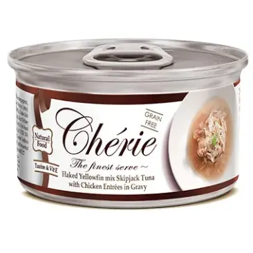 80гр Консервы Pettric Cherie Тунец с курицей в подливе